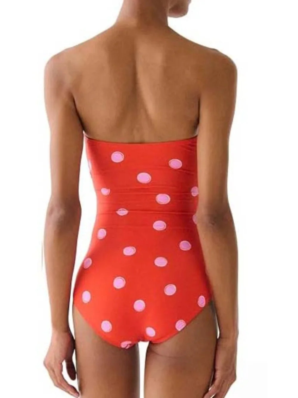 kate spade Red Polka Dot One-Piece Swimsuit with Pink Dots